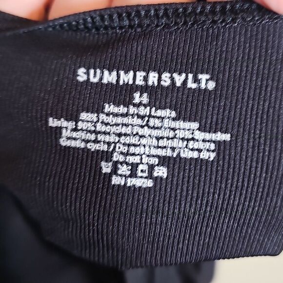 Summersalt 14 Maternity Cinched Current Ribbed Classic‎ Black Swimsuit - Picture 9 of 9